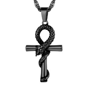 Snake Cross Necklace